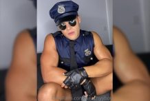 PEACHY BOY, Officer Peach Cumming All Over Himself And Eating His Sweet Cum!